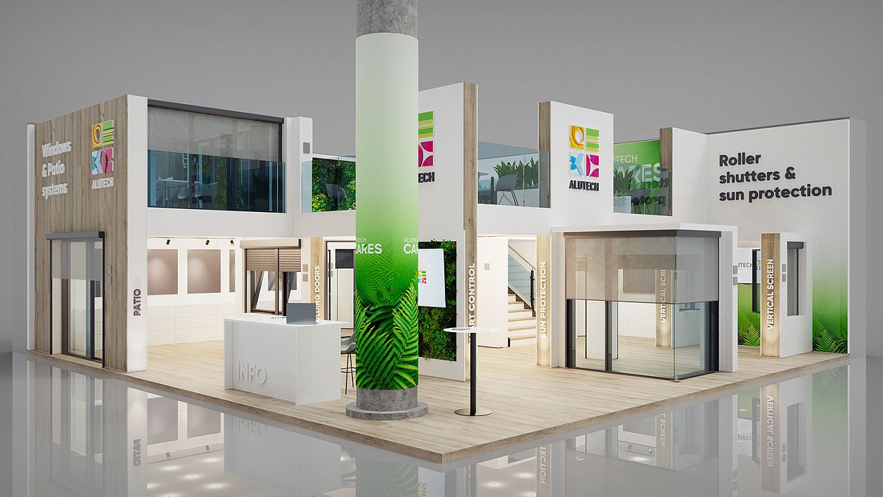 двухуровневый стенд на выставке R+T в Штутгарте