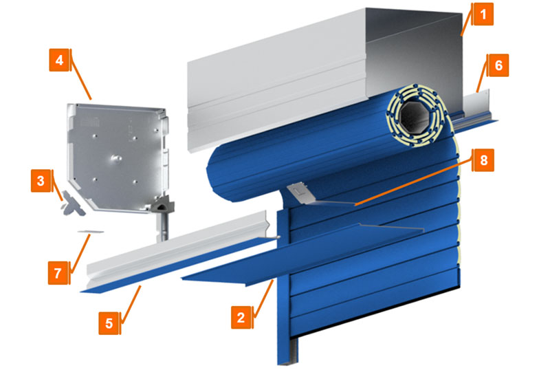 Скрытый короб типа 205, разнесенный вид